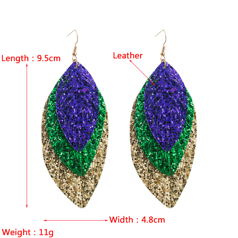 Fashion Jewelry Leather Earrings For Women YWHME-68 