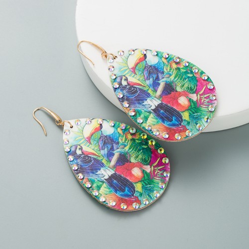 Fashion Jewelry Leather Earrings For Women YWHME-73