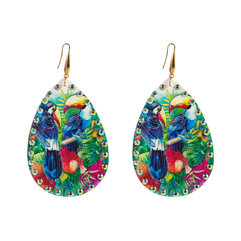 Fashion Jewelry Leather Earrings For Women YWHME-73 