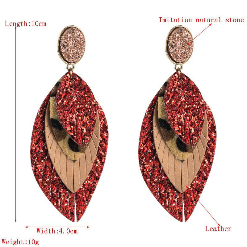 Fashion Jewelry Leather Earrings For Women YWHME-74 