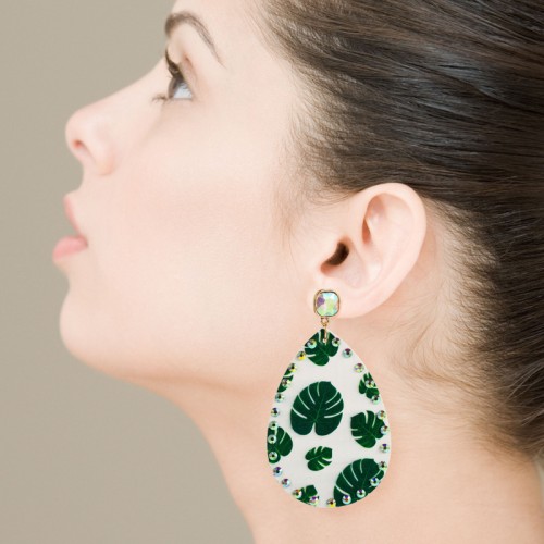 Fashion Jewelry Leather Earrings For Women YWHME-75