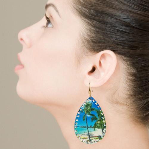 Fashion Jewelry Leather Earrings For Women YWHME-76