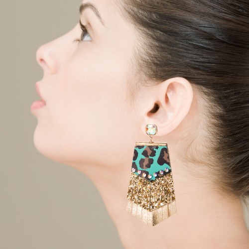 Fashion Jewelry Leather Earrings For Women YWHME-80