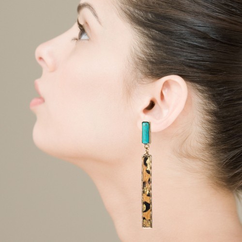 Fashion Jewelry Leather Earrings For Women YWHME-82