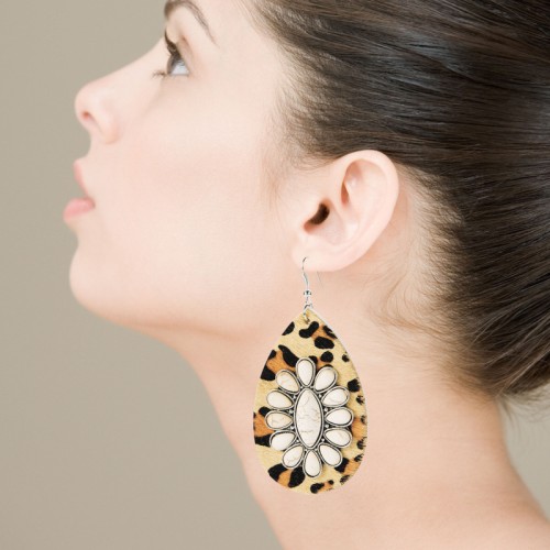 Fashion Jewelry Leather Earrings For Women YWHME-85