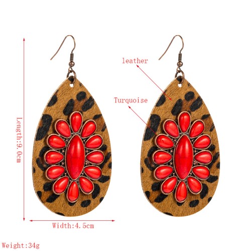 Fashion Jewelry Leather Earrings For Women YWHME-85