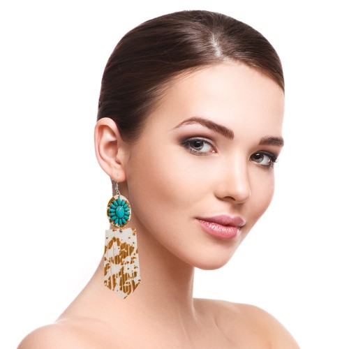 Fashion Jewelry Leather Earrings For Women YWHME-91