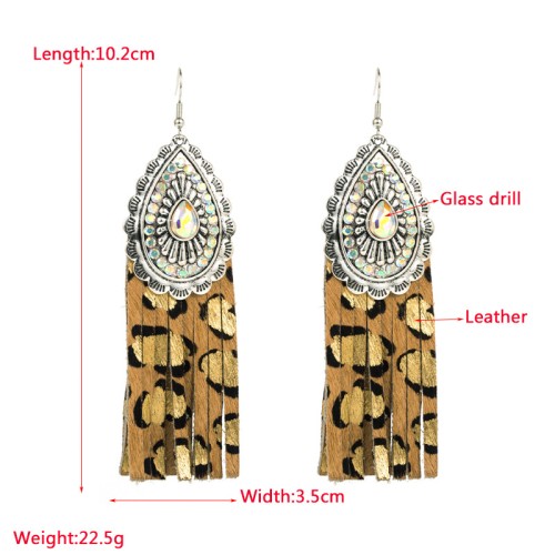 Fashion Jewelry Leather Earrings For Women YWHME-93