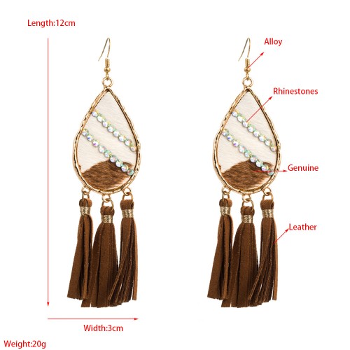 Fashion Jewelry Leather Earrings For Women YWHME-95