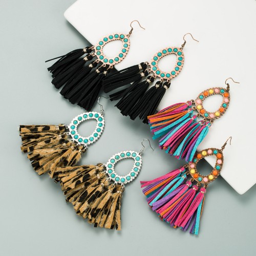 Fashion Jewelry Leather Earrings For Women YWHME-96