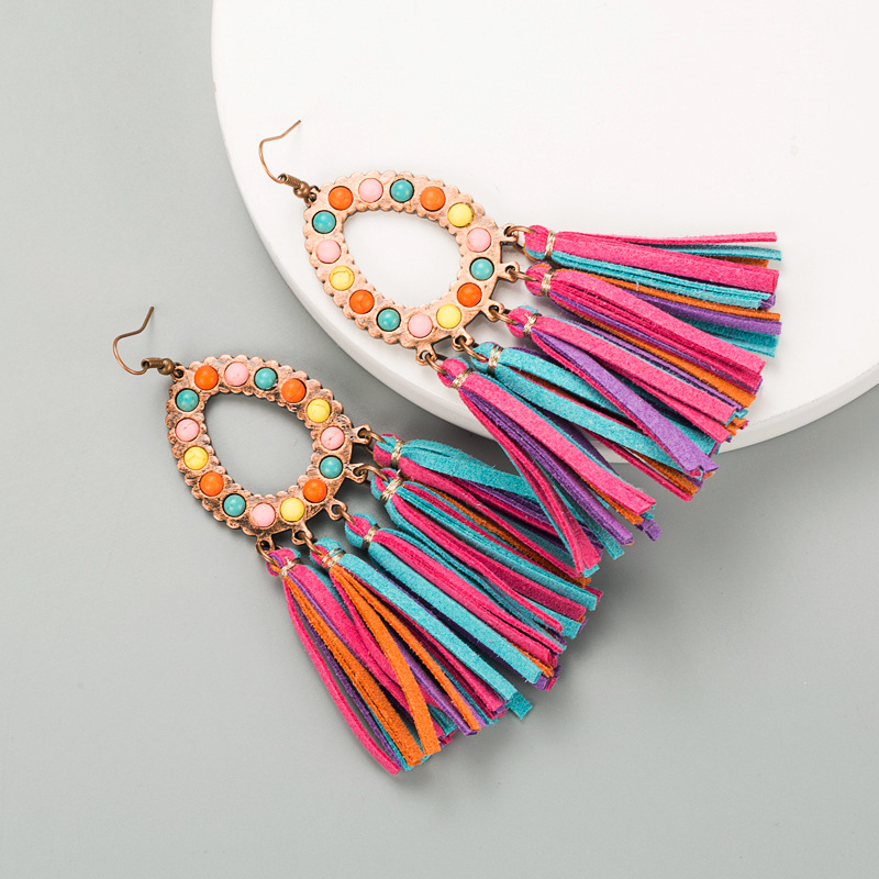 Fashion Jewelry Leather Earrings For Women YWHME-96 