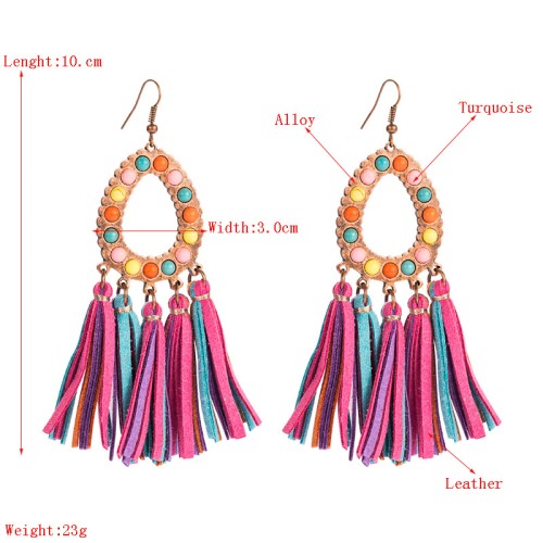 Fashion Jewelry Leather Earrings For Women YWHME-96