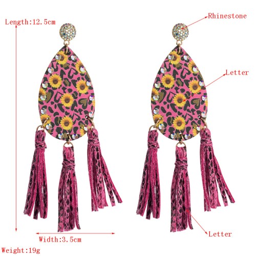 Fashion Jewelry Leather Earrings For Women YWHME-98