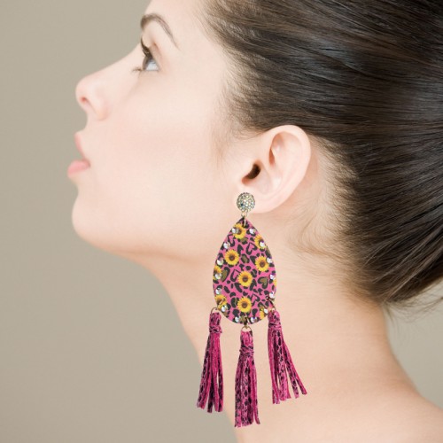 Fashion Jewelry Leather Earrings For Women YWHME-98